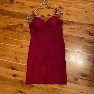 Red cocktail dress